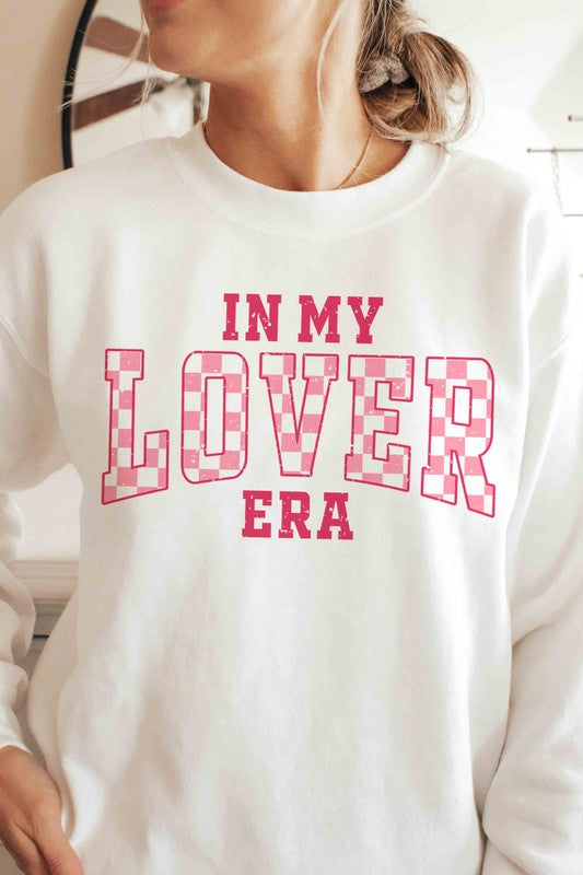 CHECKERED IN MY LOVER ERA Valentine Graphic Sweatshirt