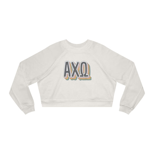 ALPHA CHI OMEGA Women's Cropped Fleece Pullover