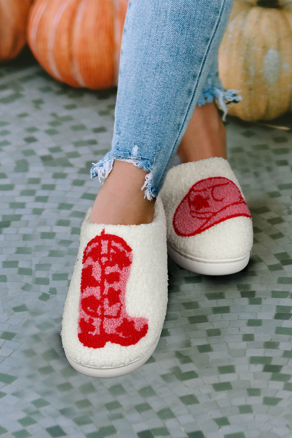 Fuzzy Cowgirl Slippers