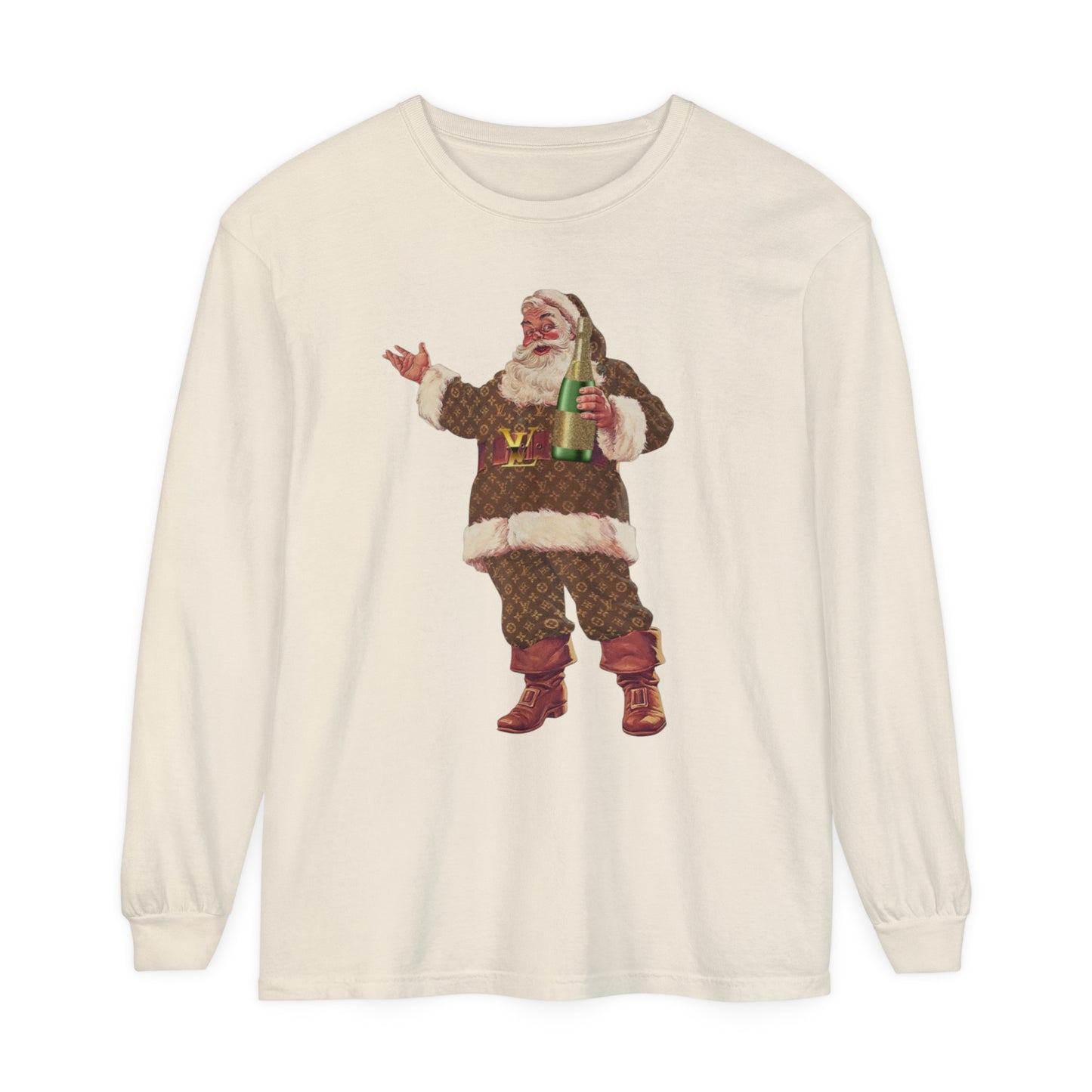 “LV Santa,” Holiday Long Sleeve T-Shirt