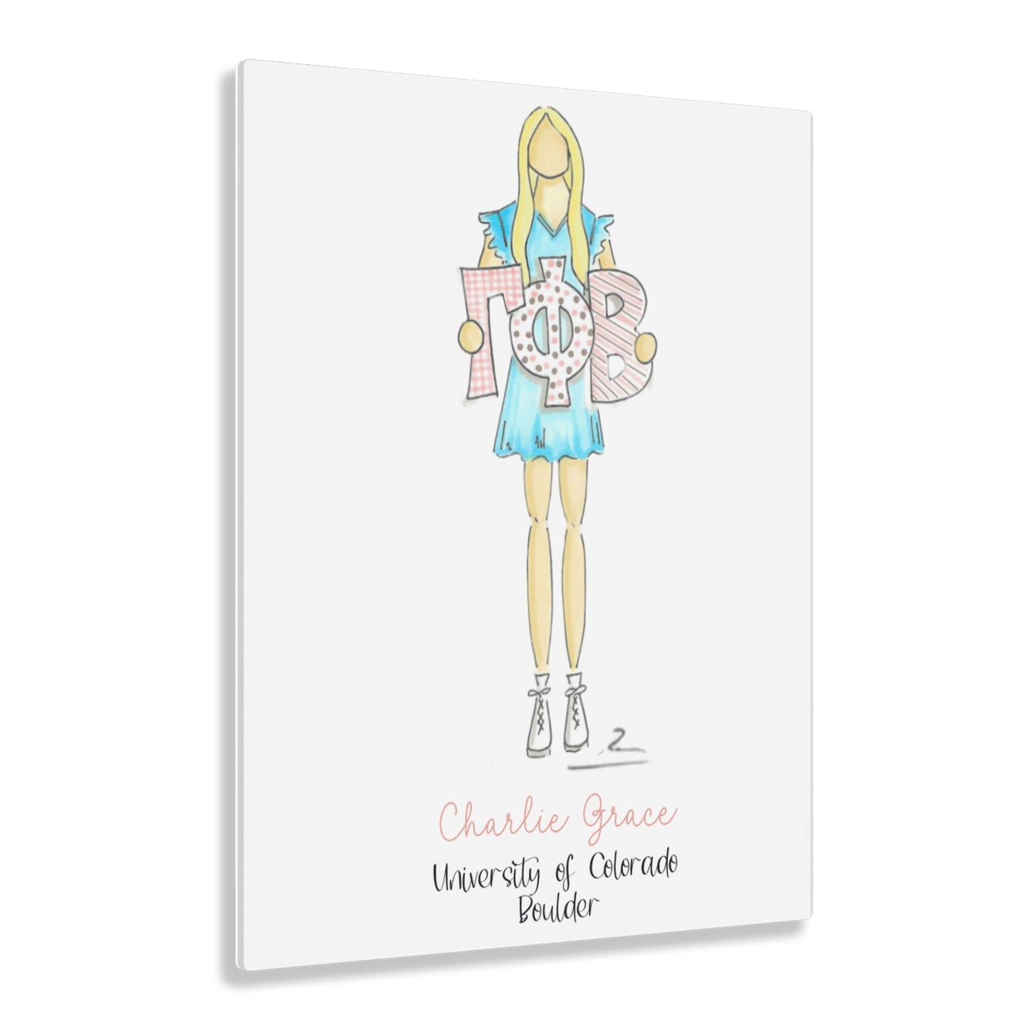 Gamma Phi Beta Sorority Girl Acrylic Prints