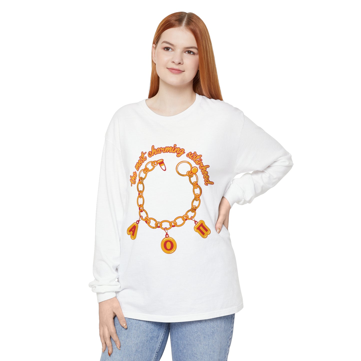 A O PI SISTERHOOD BRACELET Unisex Garment-dyed Long Sleeve T-Shirt