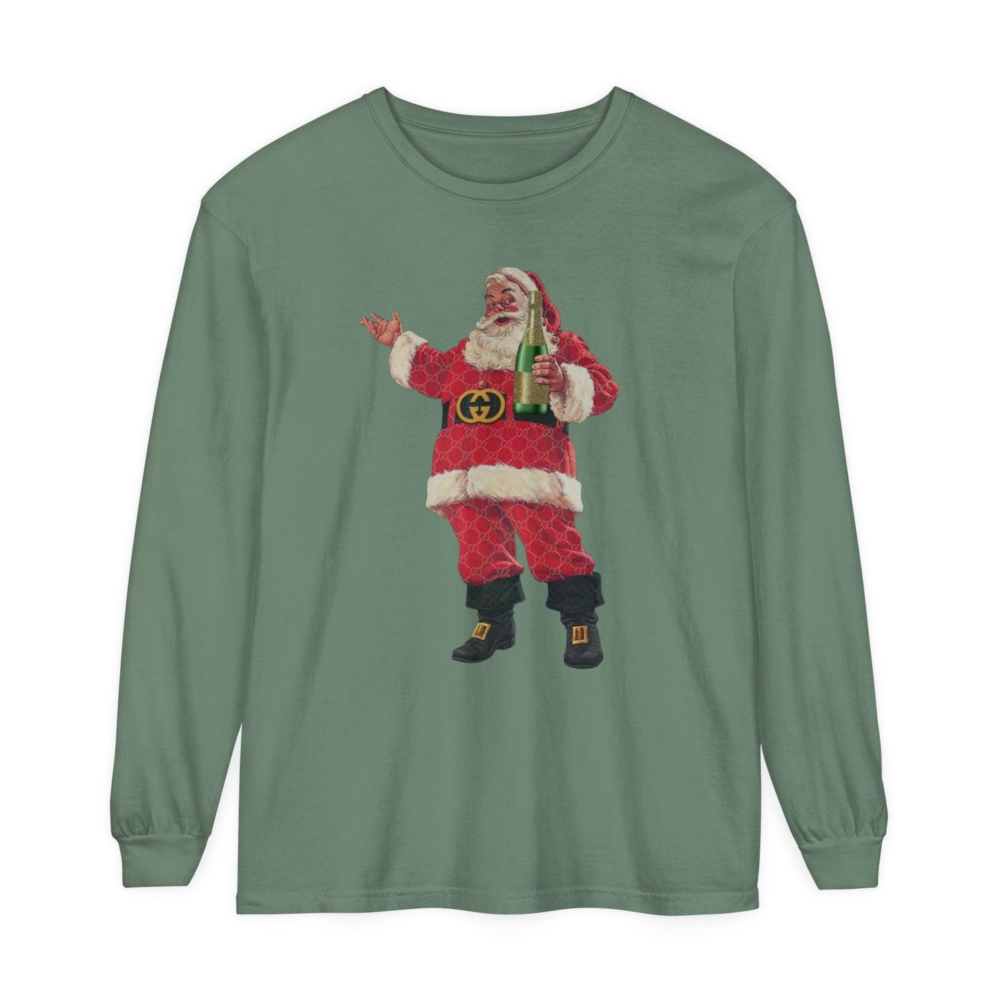 “Santa Gucci,” Holiday Long Sleeve T-Shirt