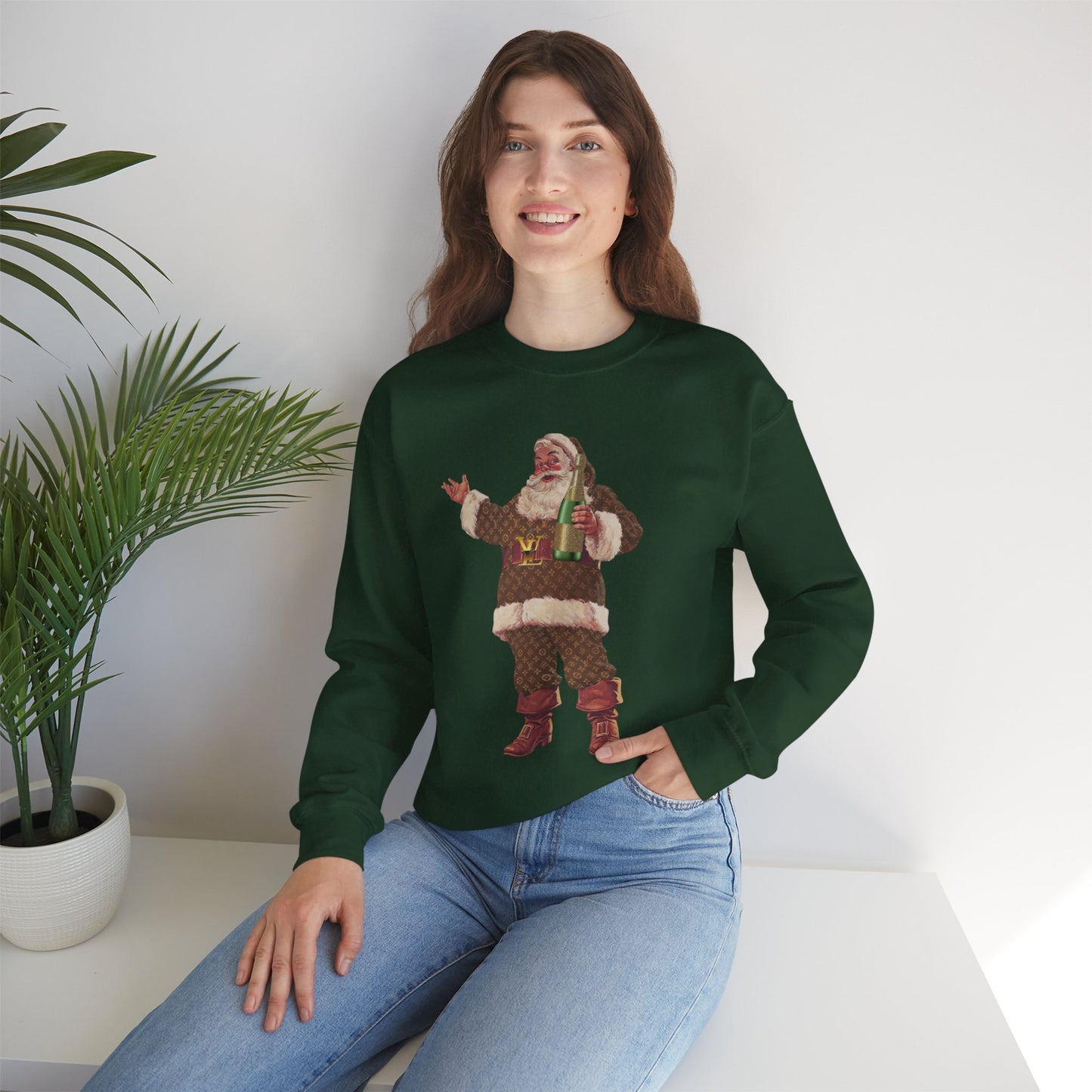 “LV Santa,” Holiday Sweatshirt