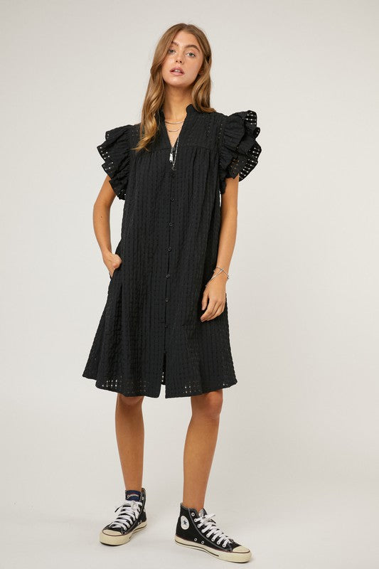 Ruffle Detail Babydoll Dress