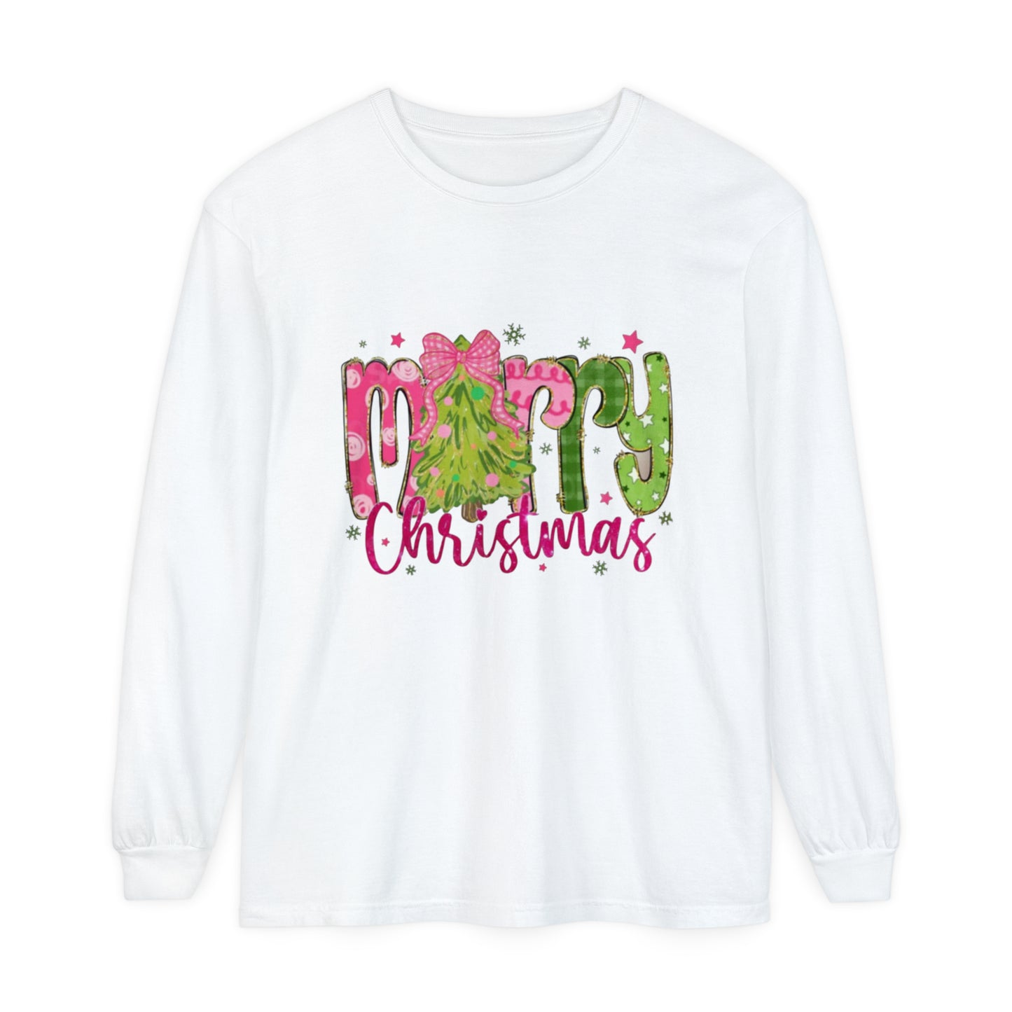 “Merry Christmas,” Holiday Long Sleeve T-Shirt