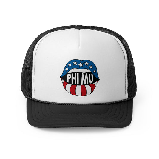 PHI MU LIPS Trucker Cap