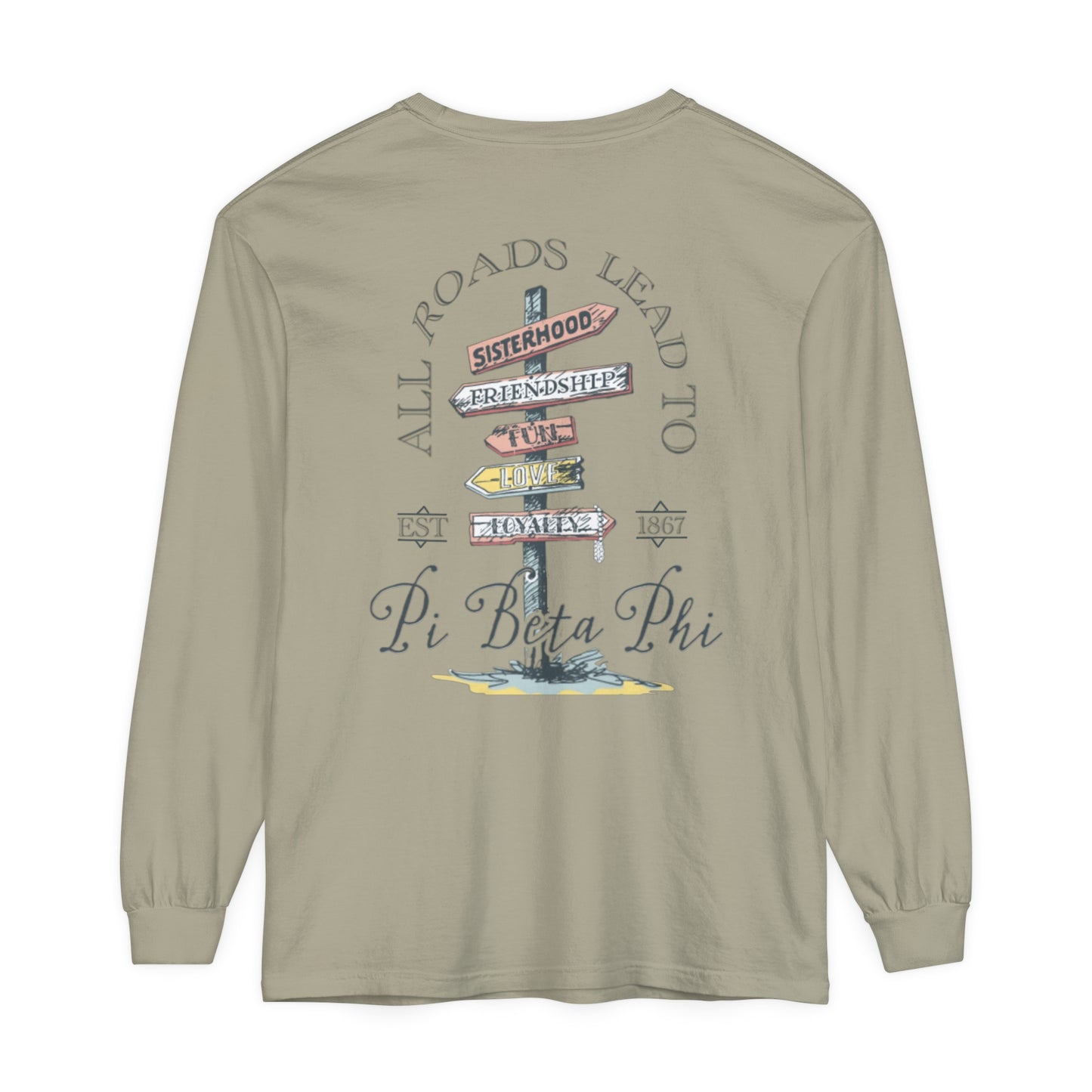 Pi Beta Phi Road Signs Long Sleeve T-Shirt