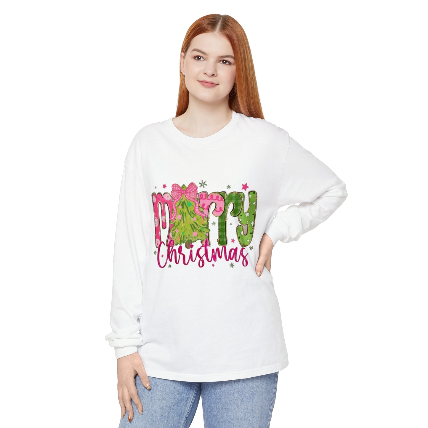 “Merry Christmas,” Holiday Long Sleeve T-Shirt