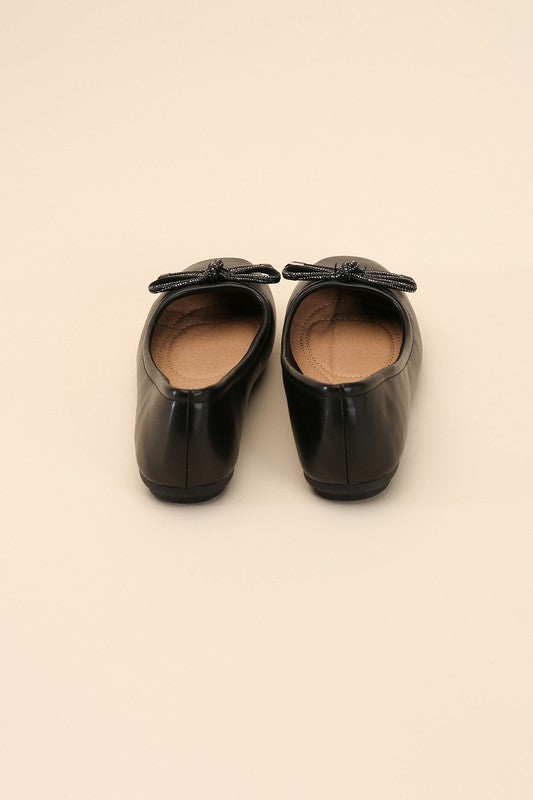 Dorothy Black Bow Ballet Flats