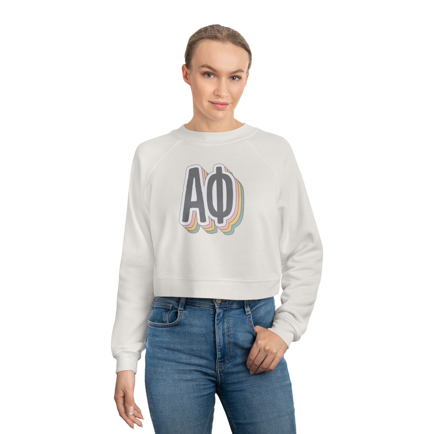 ALPHA PHI Women's Cropped Fleece Pullover