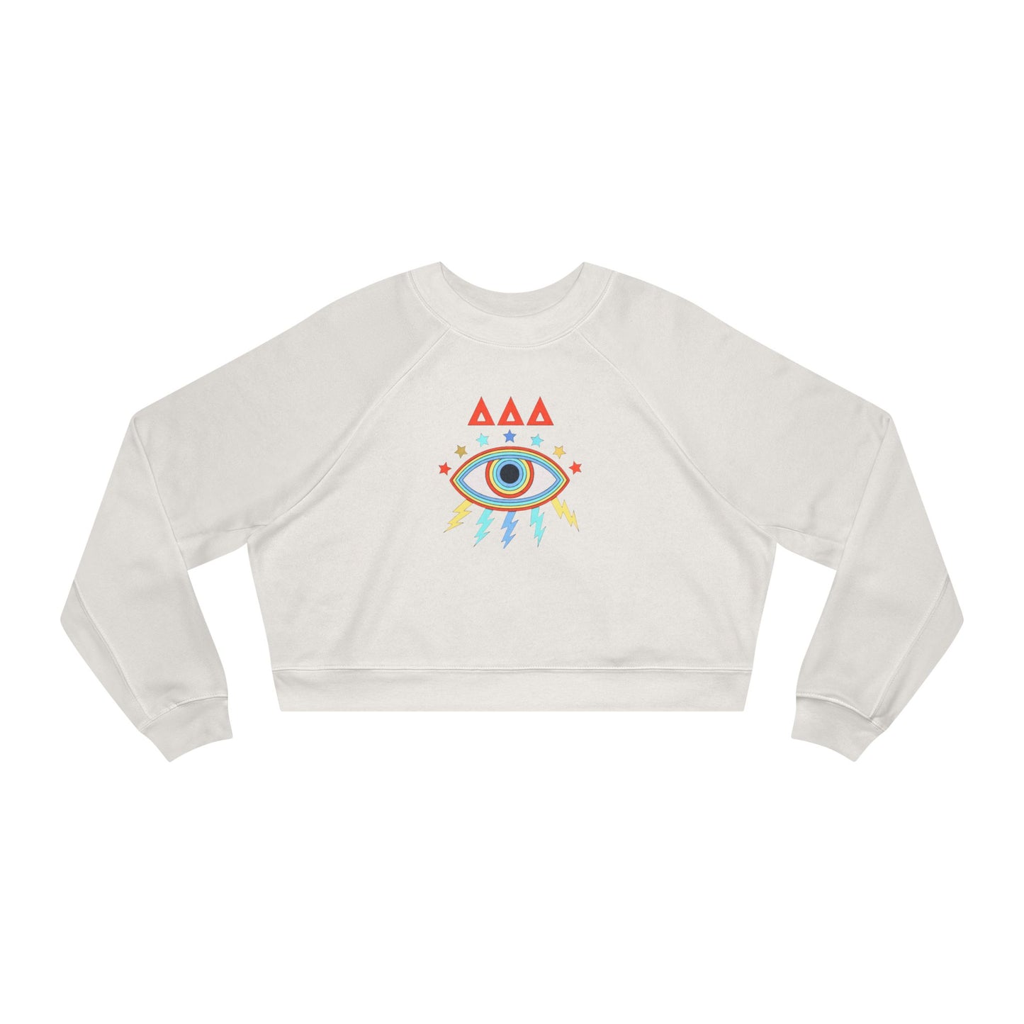 TRI DELTA EVIL EYE Women's Cropped Fleece Pullover