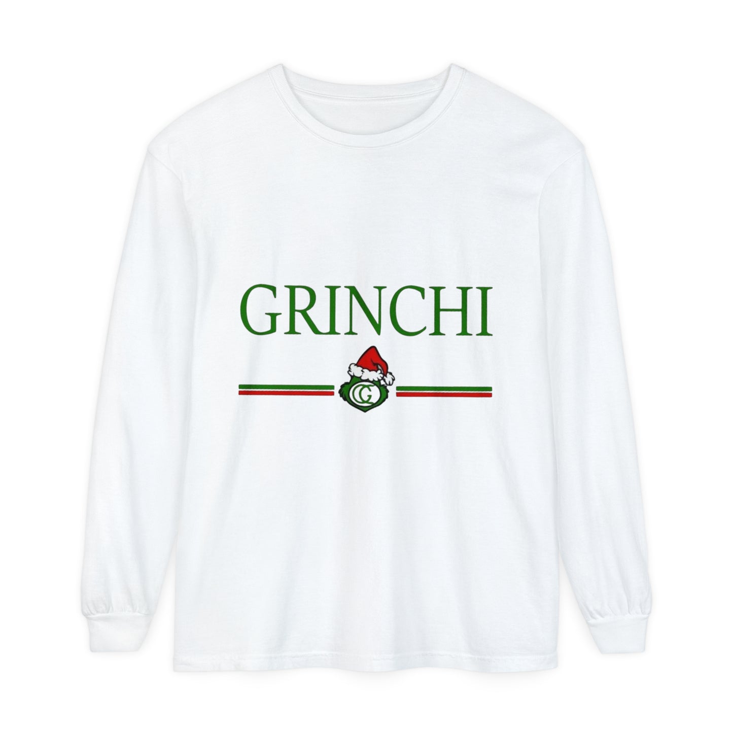 “Gucci Grinchi,” Holiday Long Sleeve T-Shirt