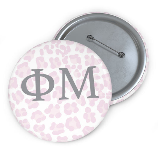 PHI MU CHEETAH Button