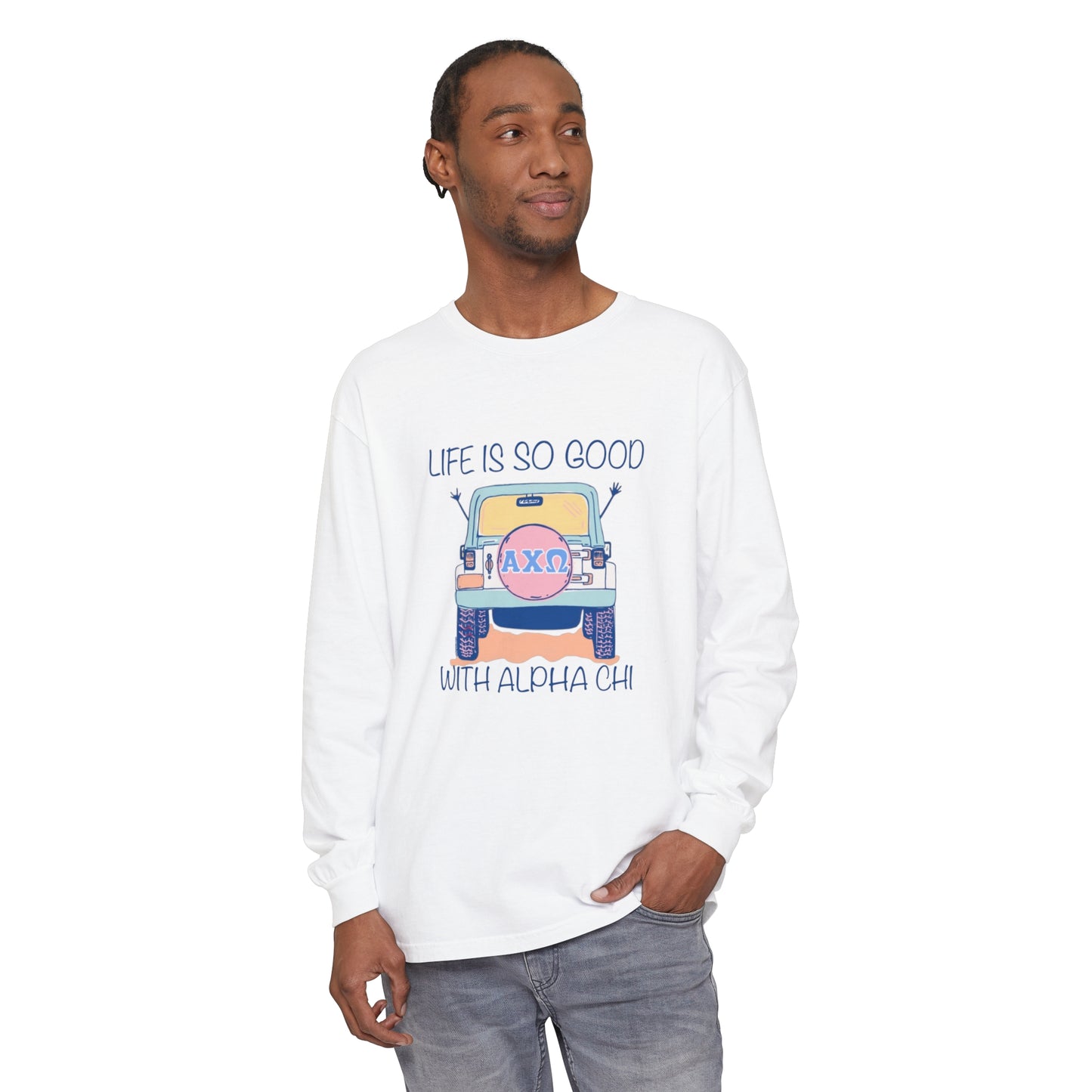 Alpha Chi Life Is Good Long Sleeve T-Shirt