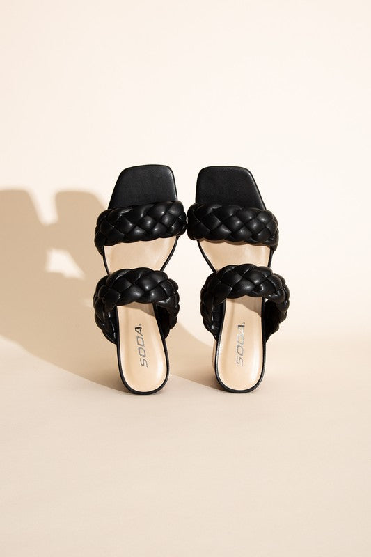 Buggy Braided Stras Mule Sandals