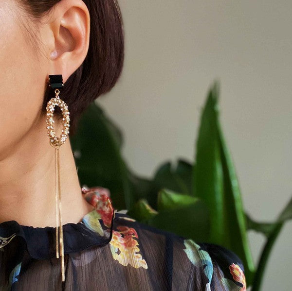 To Paris Long Drop Earrings