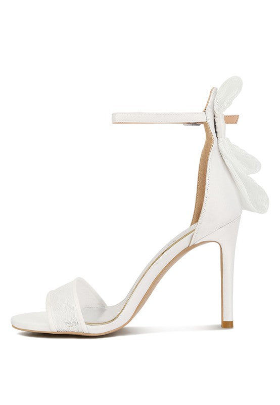 Delancy White Bow Detail  Stilettos