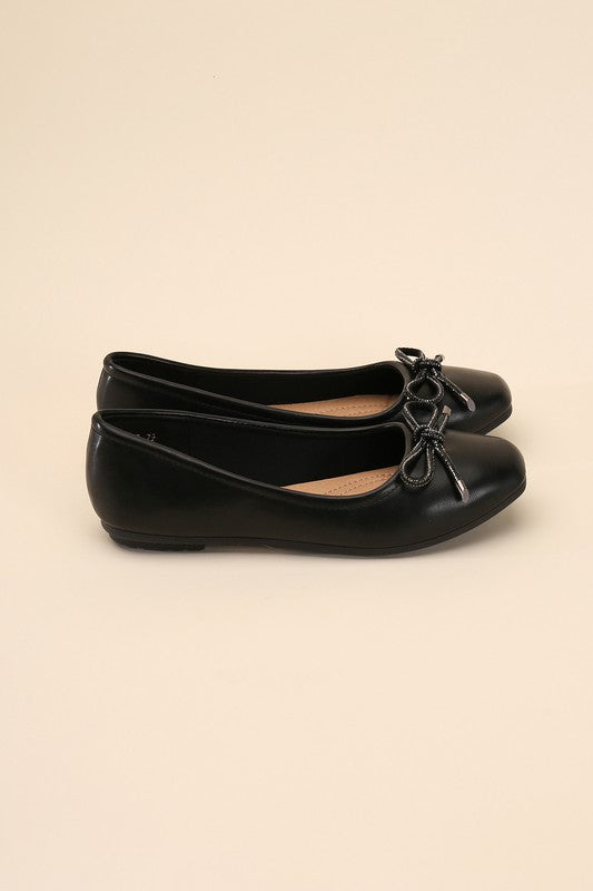 Dorothy Black Bow Ballet Flats