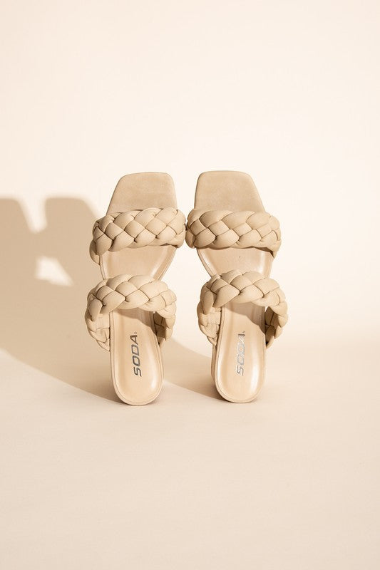 Buggy Braided Stras Mule Sandals