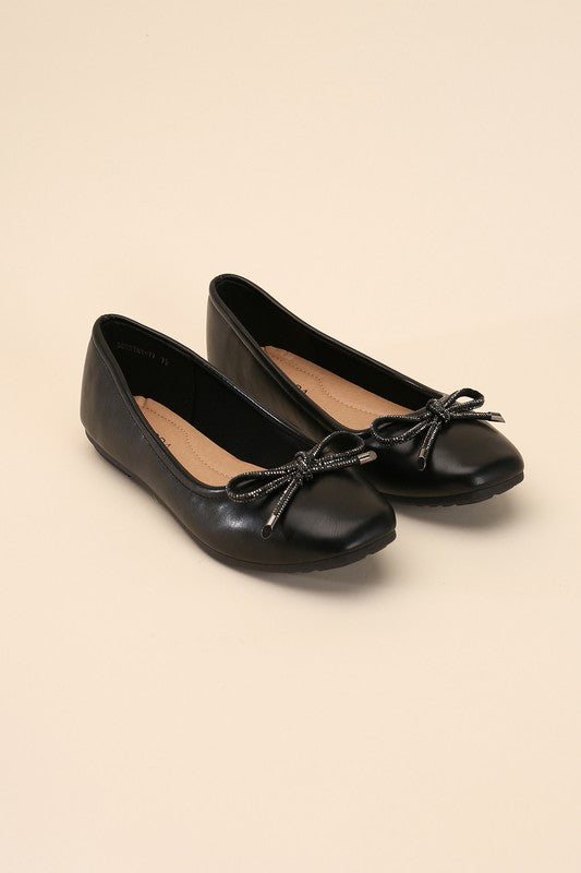 Dorothy Black Bow Ballet Flats