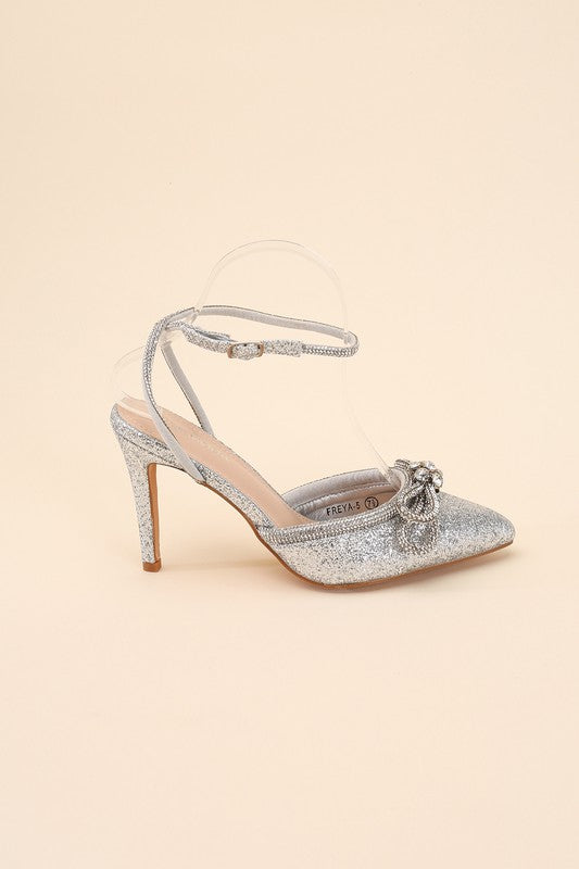 Freya Silver Double Bow Heel