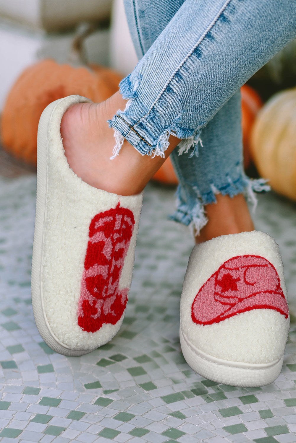 Fuzzy Cowgirl Slippers