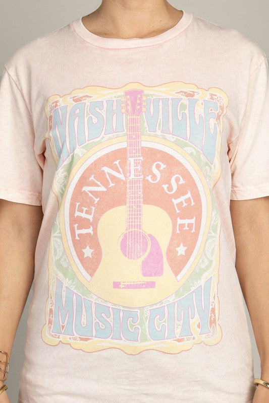 Nashville Music City Graphic Tee