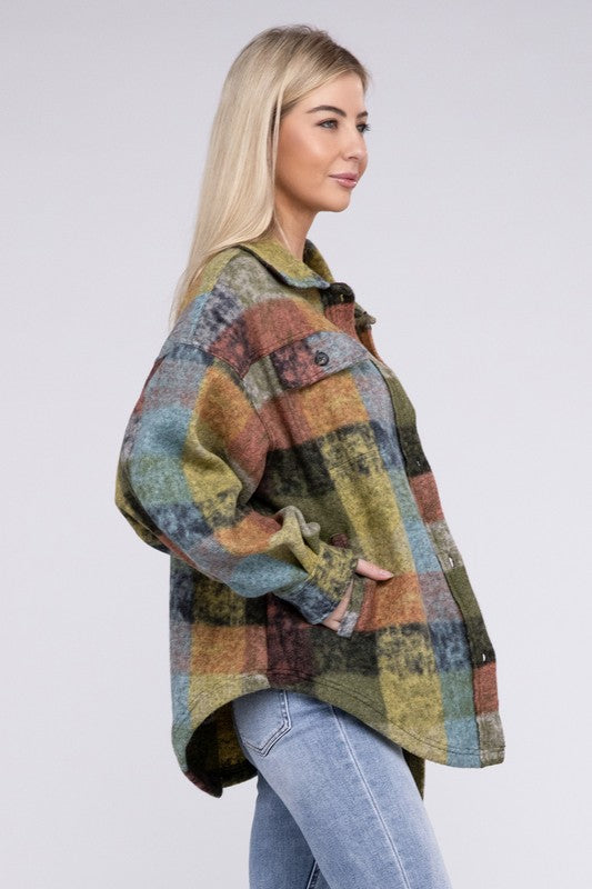 Plaid Buttoned Down Shacket