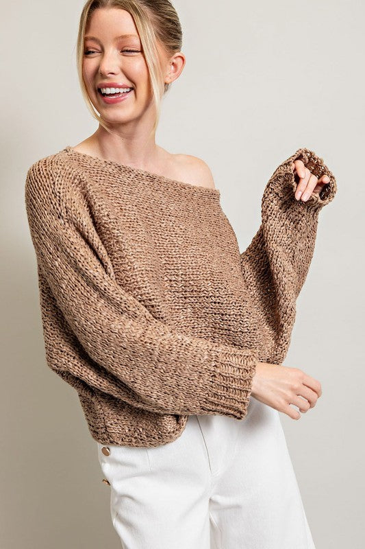 Mocha Madness Loose Fit Sweater Top