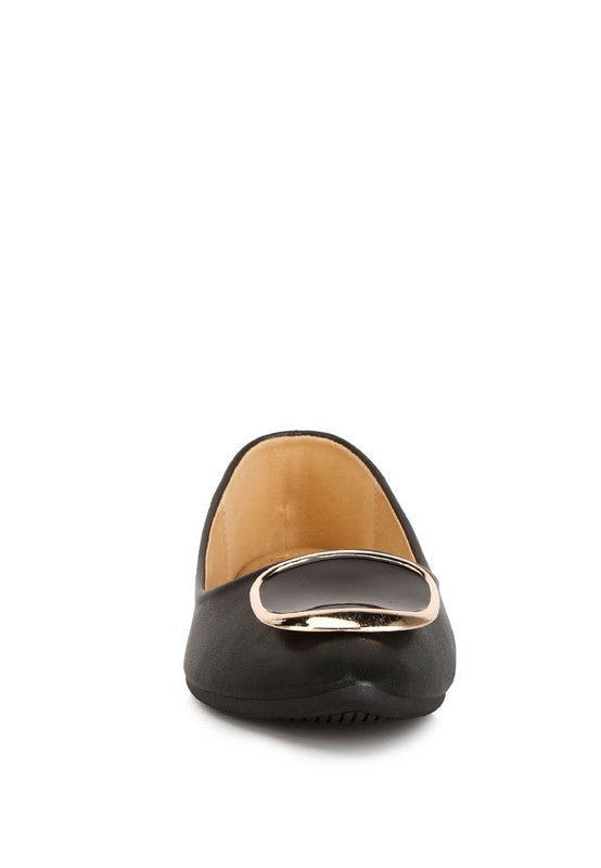 Karder Brooch Detail Ballet Flats