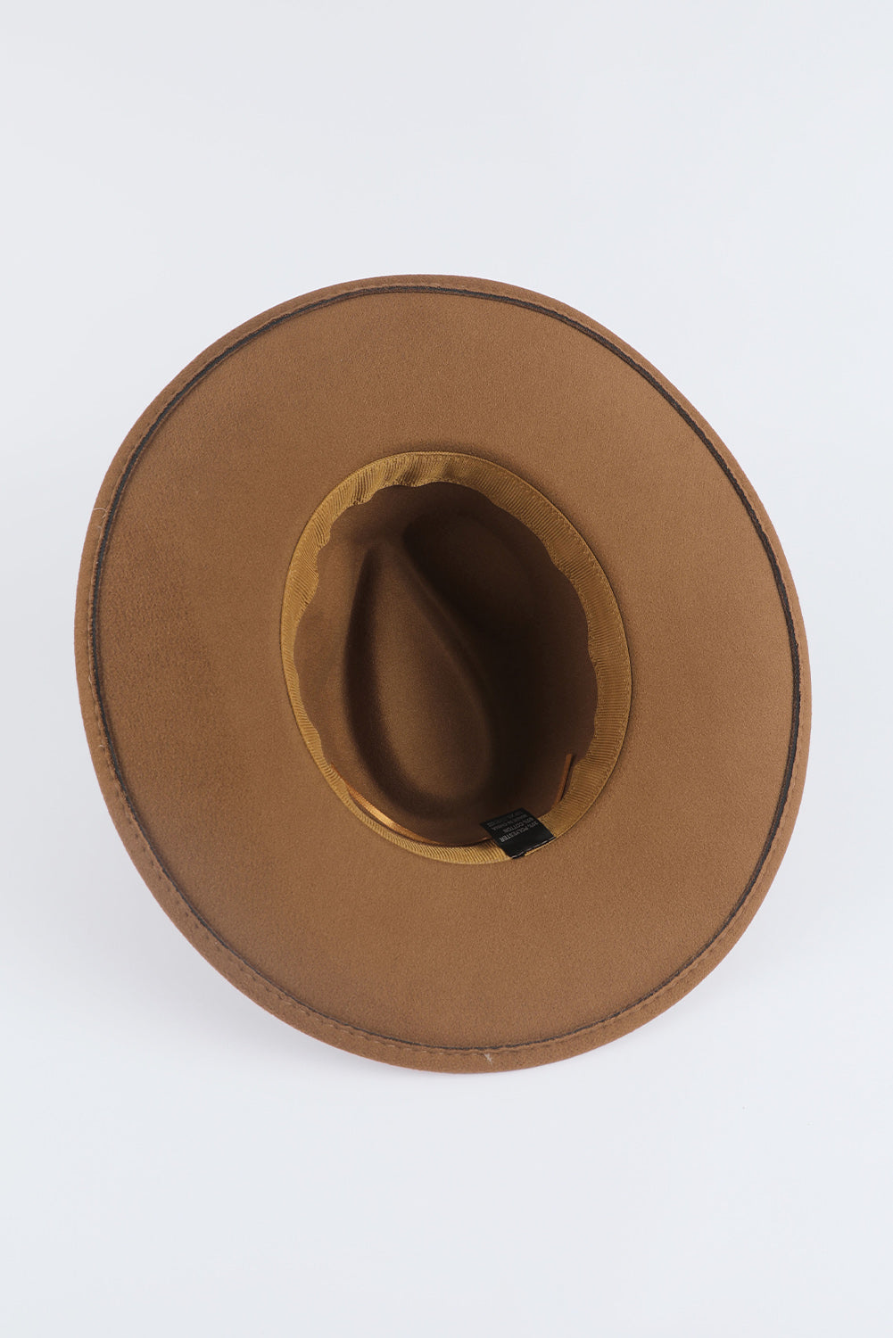 Brown Western Patchwork Flat Brim Cowboy Woven Hat