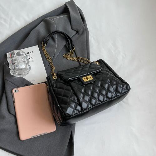 Black Beauty PU Leather Shoulder Bag